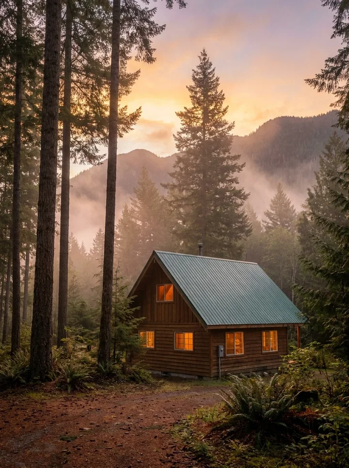 Cabin in the Northwest pines