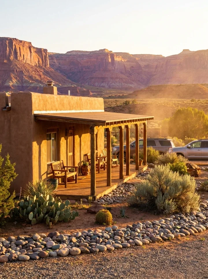 Adobe ranch home in the desert Southwest
